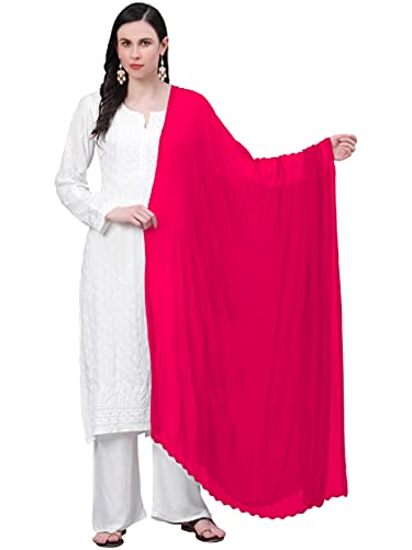 eloria Women's Chiffon Dupatta Scarf Neck Wrap Ethnic Chunni With Lace