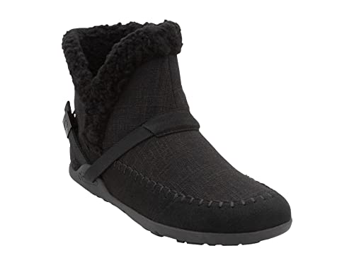 Image of Xero Shoes Ashland Women's Fall Boots, Vegan Casual Boots with a Soft Hemp Upper and a Cozy Faux Shearling Collar