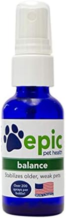 Epic Pet Health Balance - All Natural Liquid Supplement That Stabilizes Old or Weak Pets - Apply Directly to Body, Food & Water for Fast Results - Safe for All Pets (Spray, 2 Ounce)