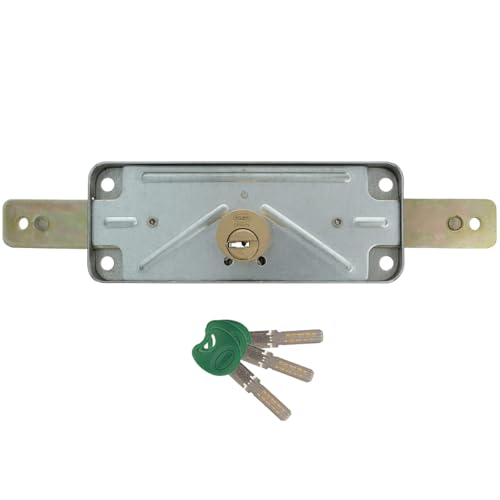 Amig - Serrure métallique pour fermetures de volets roulants métalliques modèle 645 Cylindre : 15 mm Comprend 3 clés à points Finition acier zingué