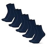 Sakusock Mens Above Ankle Thin Cotton Quarter Crew Socks Classic Lightweight Moisture Wicking Work Socks 5 Pairs (US, Numeric, 7, 10, Regular, Regular, Navy blue)