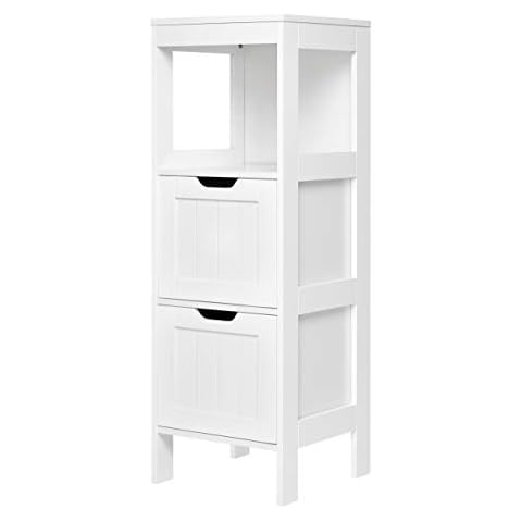 Mondeer Elegant White Bathroom Storage Cabinet Cover