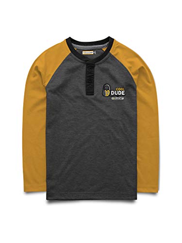 Image of HELLCAT Boys Printed Henley Neck & Hooded Cotton tshirt - Pack of 2