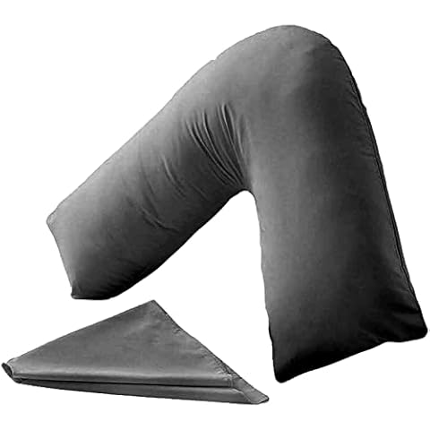 V Shaped Pillow Case in Dark Grey Cover