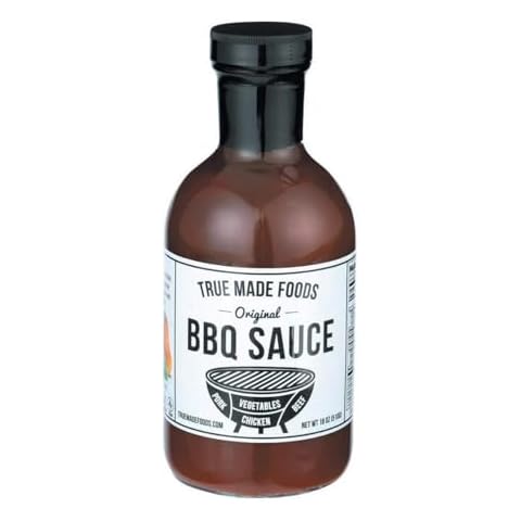 TRUE MADE FOODS, SAUCE, BBQ, VEGETABLE, Pack of 6, Size 18 OZ - No Artificial Ingredients Gluten Free Vegan Yeast Free Cover