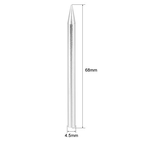 Image of uxcell 4.5x68mm Lead-free Soldering Iron Tip Replacement Solder Conical Tip 40W Welding Equipment for Soldering Silver 3pcs