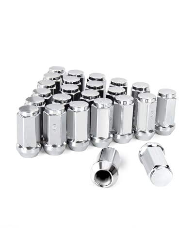M14x1.5 Lug Nuts for Chevy Silverado Ford GMC 24Pcs 1.8 Length 14mmx1.5 Lug Nuts for Aftermarket Wheels 14x1.5 Wheel Nuts for Silverado 1500 Avalanche Colorado Suburban K1500 Yukon Traverse Acadia
