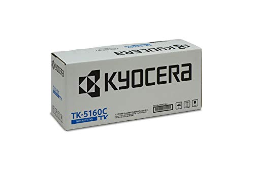 Kyocera TK-5160C Toner Drucker Cyan. Original Tonerkartusche 1T02NSCNL0. Drucker Toner kompatibel für ECOSYS P7040CDN. Druckertoner für bis zu 12000 Seiten