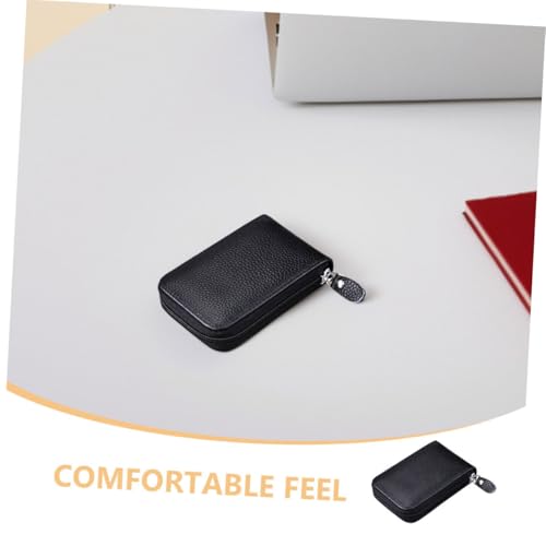 VICASKY Anti-Theft Compact Leather Card Holder for Men Women – Multi-Card Organizer Wallet with Zipper Slim Design for Travel Business3