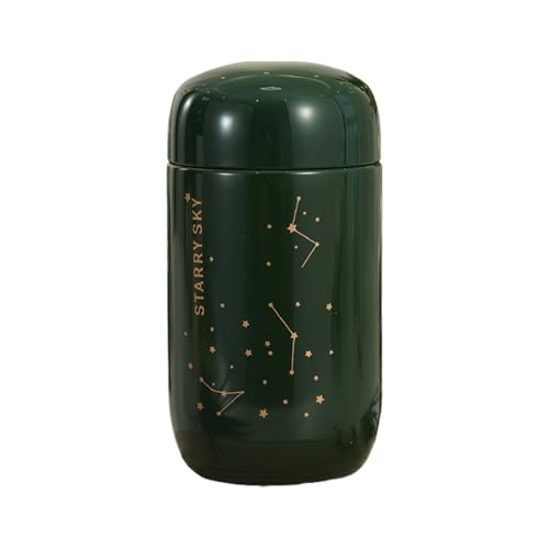 Botella Térmica, Cantimplora Estrellada Mini Huevo, Termo Portátil Doble Pared al Vacío para Bebidas Frías y Calientes - para Deportes, Escuela, Guardería, Senderismo y Viajes