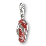  Melina Damen-Charm Anhänger Flip Flop Schuh Emaile 925 Sterling Silber 1800592