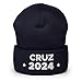 Hogue WS LLC Ted Cruz Hat (Embroidered Cuffed Beanie) 2024 Presidential Election Candidate Navy