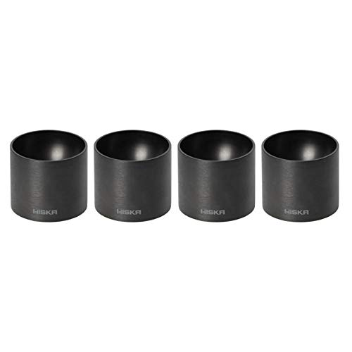Stilvolle moderne Eierbecher Schwarz Matt im 4er Set.