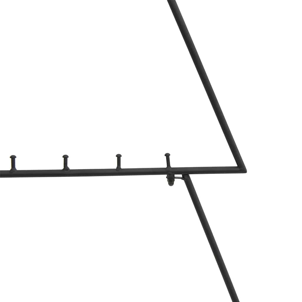 Albero di Natale in metallo, nero, 125 cm, con 22 ganci, in acciaio verniciato a polvere, pieghevole e salvaspazio, ideale per soggiorno, balcone, ufficio, decorazione natalizia per interni