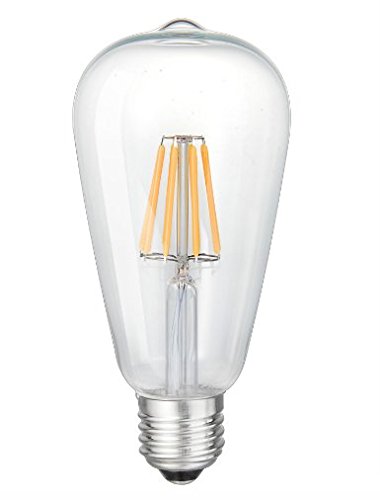 Led Vintage Edison Bulb St64 - 8W Led Light Filament Bulb, Clear Glass Cover, E26 Base, Clear Warm White 2700K, Replace 80W, 110-120Vac, Dimmable (80W Equivalent) #TOP8
