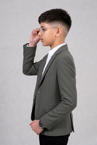 Image of SaintX Kids Boys Premium Blazer | Stretchable Structured Performance Grade Fabric | Fully Lined | Slim Fit | Formal & Casual Multi-Purpose Coat (1-14 Years KB02)