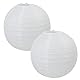 2 PCS Kugelrunde Weiße Papierlaternen, Lampenschirm aus Reispapier mit Metallrahmen, 20 cm für Party und Hochzeit Dekoration