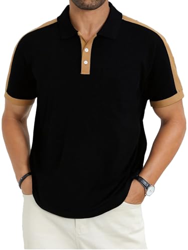Amazon.com: LuxMania Men's Casual Polo Shirts Short Sleeve Classic