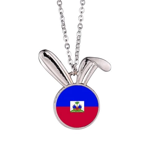 Collier drapeau haïtien Amecountry anti-ternissement bijou durable