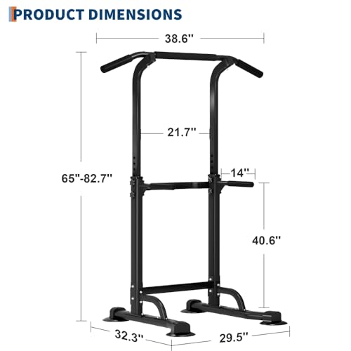 Freestanding Pull Up Bar for Home Gym,Adjustable Power Tower Pull Up Bar Station with 300 Lbs Weight Capacity,Pull Up Station Machine Ideal for Teens, Men, Women (Office & Indoor)