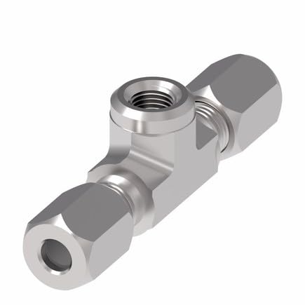 Eaton Weatherhead Carbon Steel Flareless 7000 Series Ermeto Tube Fitting, Branch Tee, 3/4