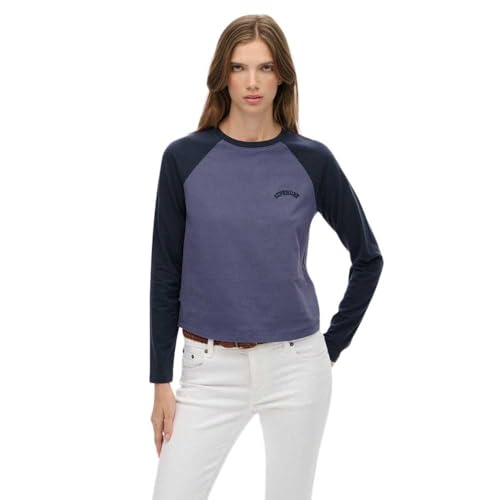 Superdry Essential Logo Baseball Long Sleeve Top S