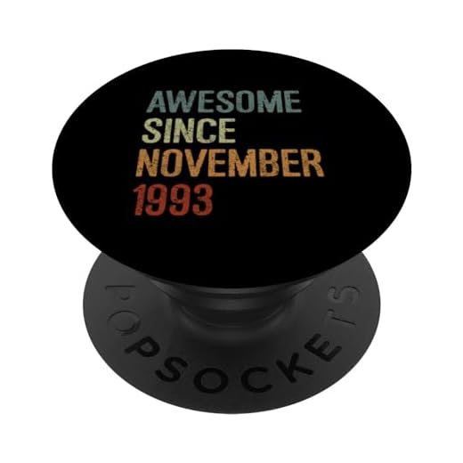 Impresionante desde noviembre de 1993, regalo de cumpleaños divertido retro PopSockets PopGrip Intercambiable