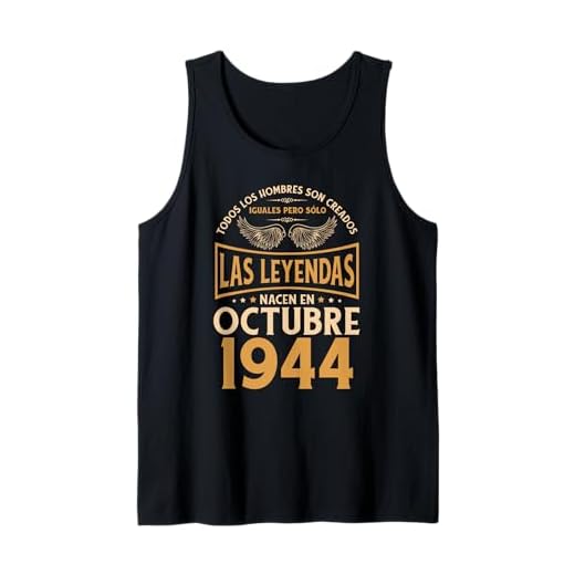 Cumpleaños Hombre Regalos Las Leyendas Octubre 1944 Camiseta sin Mangas