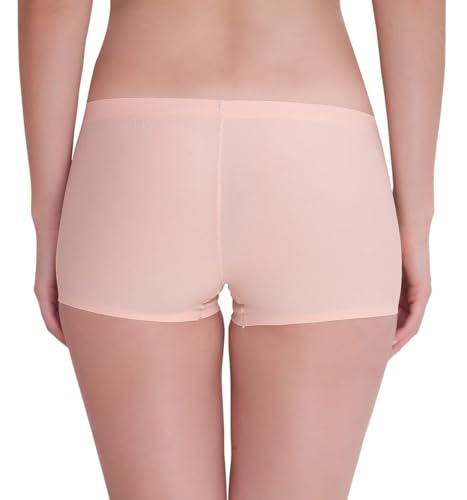 Image of LOURYN KOULYN Women's Ice Silk Seamless Boyshort Panty, (Pack of 3 Panty)