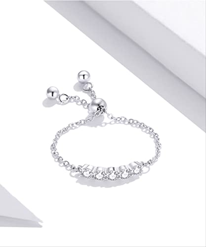Bague chaîne en zircone ajustable : finis les problèmes de taille - 5