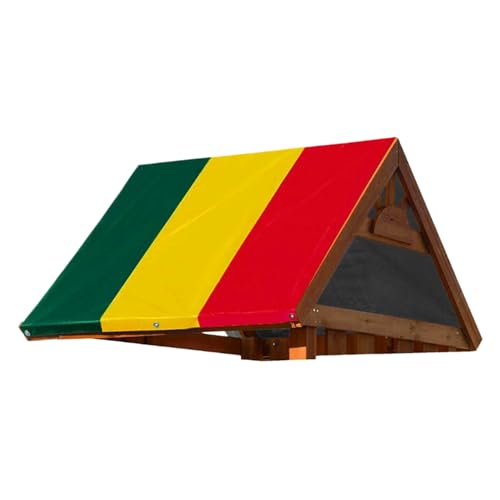 Playset Canopy Replacement, 89x52in Waterproof 210D Oxford Cloth Swing Set Tarp Replacement, UV Protection Playground Roof Canopy for All Season (Colorful)