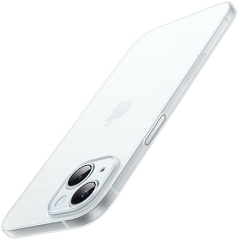 JETech Ultra Slank Case voor iPhone 15 Pro 6,1-Inch, Camera Lens Cover, Lichtgewicht Matte Afwerking PP Harde Hoesje, Ondersteuning Draadloos Opladen (Wit Titanium