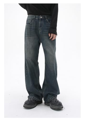 Men's Denim Jeans Korean Style Loose Straight Leg Commuting Daily Casual Office Weekend Pants for Men2