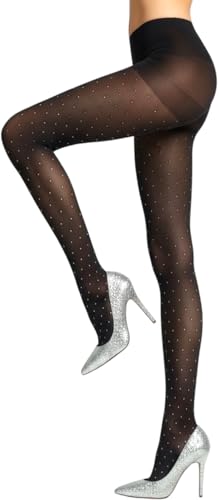 Image of ToBeInStyle Women's Fun Polka Dot Tights Pantyhose & Thigh High Socks Hosiery