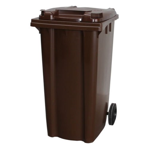 Builder Merchant BM5 Wheelie Bin, Brown, 240 Litre