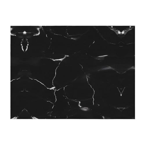 Couverture lit microfibre légère marbre noir EdWal contre les nuits trop chaudes