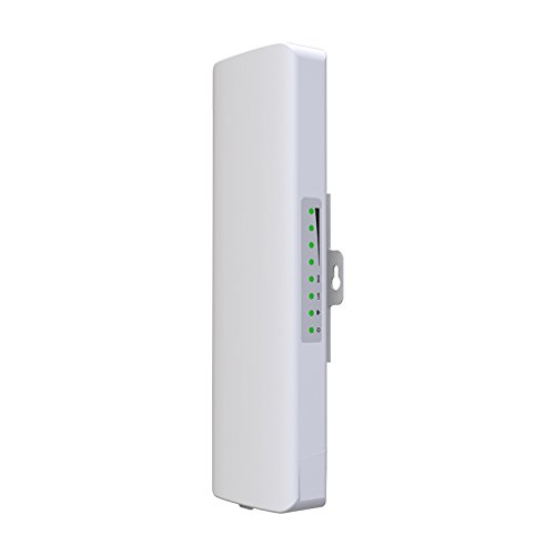 hanutech 1pcs 450mbps wireless outdoor cpe kit,indoor&outdoor point to point wireless access point bridge/cpe supports upto 3-4km transmission distance solution for ptp, ptmp (pre program wds)
