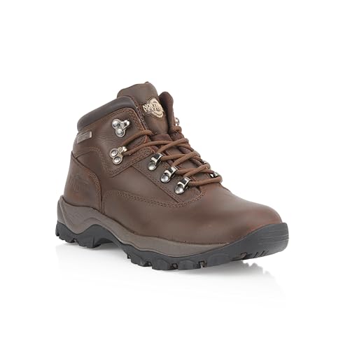 Northwest Territory Inuvik Men's Hiking/Walking Leather Waterproof High Rise Boots (Waxy Brown,...