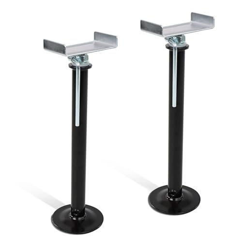 Dumble Heavy Duty RV Stabilizer Jacks for Travel Trailer 2pk - 16-28in Telescoping Camper Leveling RV Slide Out Supports