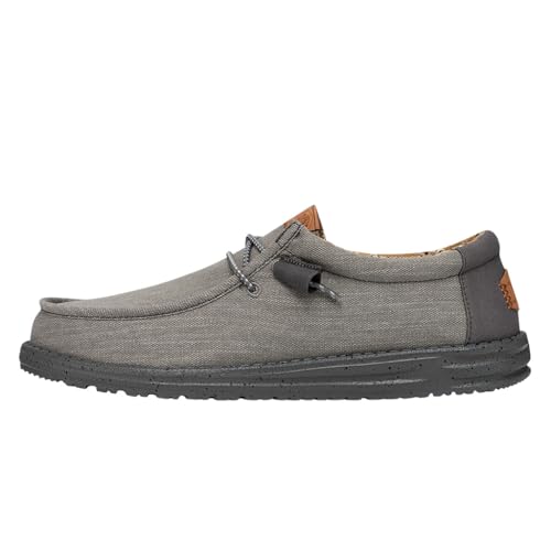 Image of HEYDUDE Men's Wally Washed Canvas, Men's Shoes, Slip-on Loafers, Comfortable & Light-Weight
