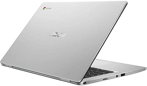 Image of Asus C423NA Chromebook 14 inch HD Laptop (Intel Dual Core Celeron Processor N3350, 4GB DDR4 RAM, 64GB SSD) Webcam, WiFi, Bluetooth, Type-C, Google Chrome OS - Silver (Renewed)