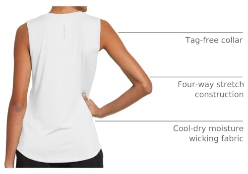 Image of baleaf Women's Workout Tank Tops Sleeveless Quick Dry Running Shirts Lightweight Loose Fit for Yoga Athletic Gym