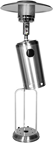 Calor portátil de acero inoxidable Calentador de patio, calentador de patio de acero inoxidable independiente con cubierta Calentador de gas licuado al aire libre for exteriores Calefacción rápida imp