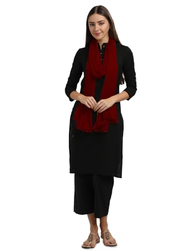 Image of Morrio Chiffon Solid Dupatta For Women