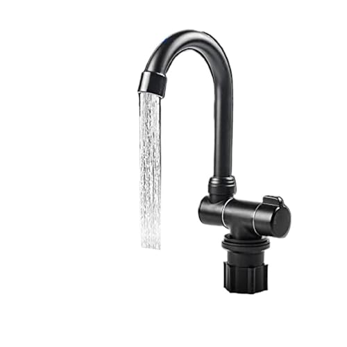 Robinet de cuisine RV mitigeur noir mat eau chaude et froide pour bateau