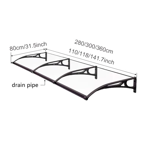 Auvent d'extérieur polycarbonate UPF 50+ pour terrasse