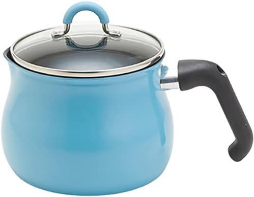 Wahei Freiz SRA-9472 To May Multipot, Medium Size, 5.5 inches (14 cm), 0.58 gal (2.2 L) (for 1 - 2 People), Light Blue, Induction Compatible, Rice Pot, Milk Pan, Frying Pot, Fluorine Resin Coating