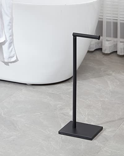 Decluttr ZJJ09B Free Standing Bathroom Toilet Paper Holder Stand With Reserve, Stainless Steel Pedestal Tissue Roll Holder thumb #7