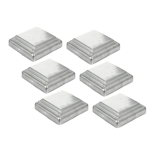 Lot de capuchons carrés SHINEOFI en acier robuste pour poteaux de jardin