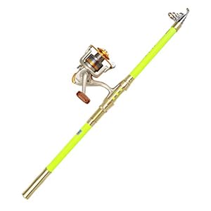 Vishengel Hengel Reel Combo Set Super Hard Carbon Hengel Kit telescopische hengel en Spinning Reel Combo Kit for volwassenen Travel Saltwater Freshwater Hengelcombinaties (Size : 2.1m)